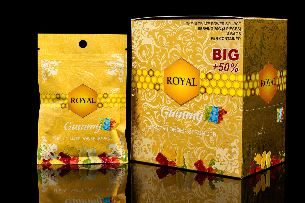 Royal Honey Gummies — 8 EMPAQUES X 3 GOMITAS (24 gomitas) mayorista