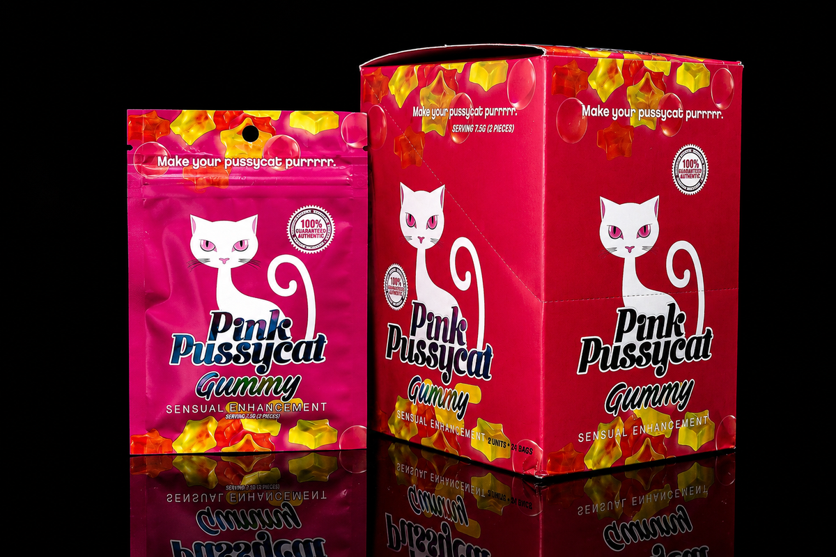 Pussycat Gummies — 24 SOBRES X 2 GOMITAS (48 gomitas) mayorista